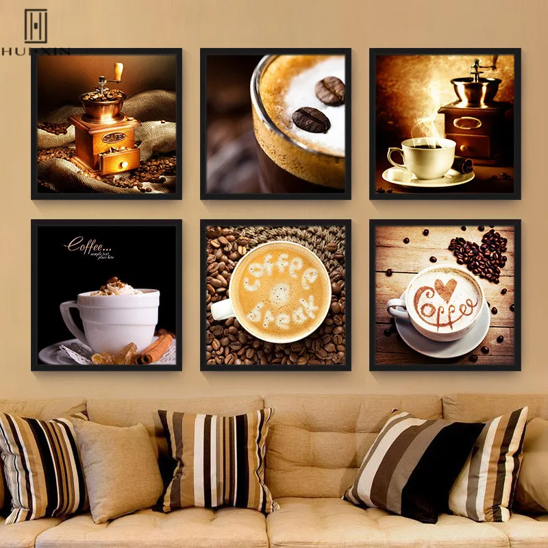 

Canvas Paintings Pictures With Modern Personalized Style For Coffee Bar Home Hotel Decoration Various Coffee Bottles Espresso
