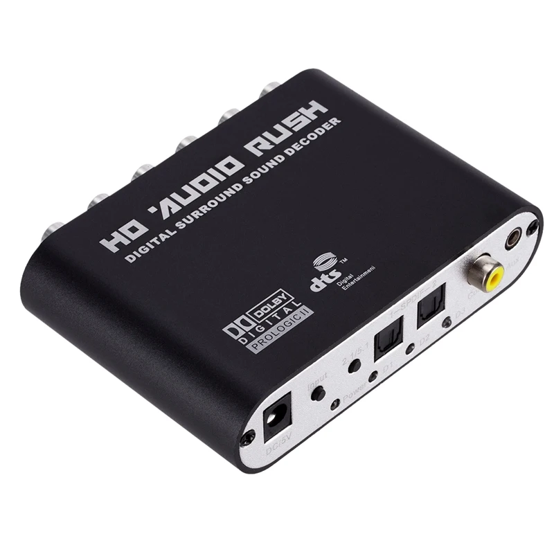 5 1 CH аудио декодер SPDIF коаксиальный к RCA DTS AC3 цифровой на усилитель аналоговый