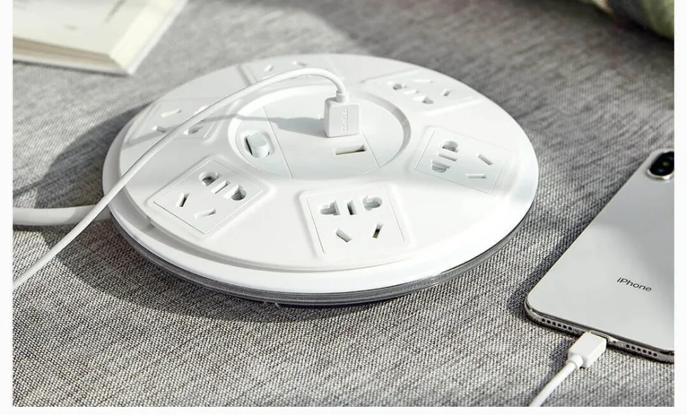 Xiaomi 6 портов с 3 USB power Strip power Plug зарядное устройство розетка US UK EU AU(5 В = 2.1A один) две версии высокого качества