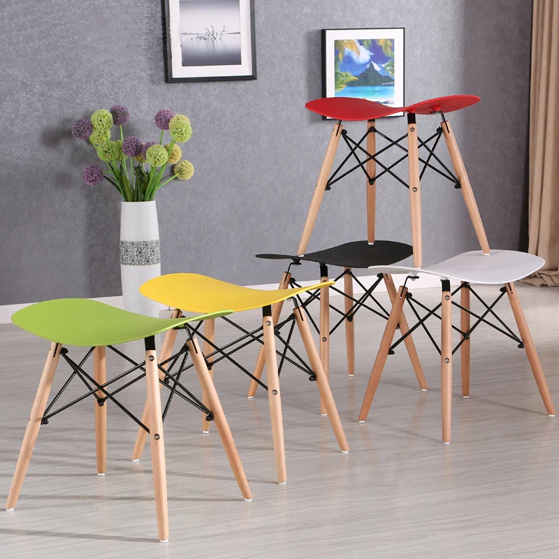 Современные Дизайн Пластик деревянный стул и стул множество 1 стул 1 стул минималистский столовая сиденья комплект Популярные Мебель стулья