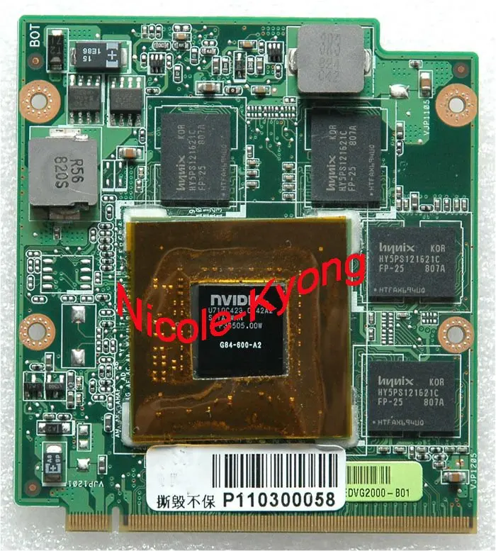  F8 NB8P 08G2041NV20I NEDVG2000-B01 8600MGT Video VGA card for ASUS F8s F8VR F8SV F8T F8D F8TR F8VA F8V F8 laptop notebook 