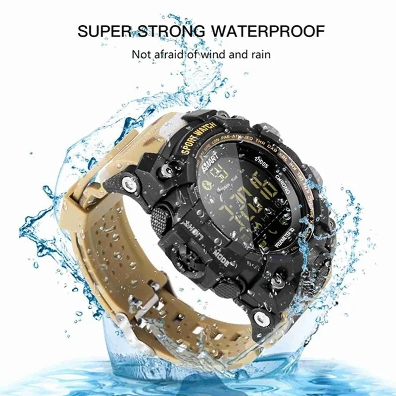 IP67 Waterproof Smart Bluetooth Sport Watch Multifunction Remote Camera Pedometer Men's Wristwatch