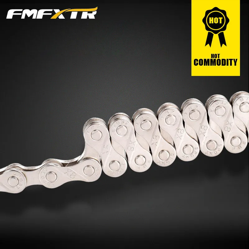 Flash Deal High Quality Bike Chain 8 9 Speed for MTB/Road Bike Magic Buckle 116L Full hollow Cheap bicycle chains Durable Reusable 3