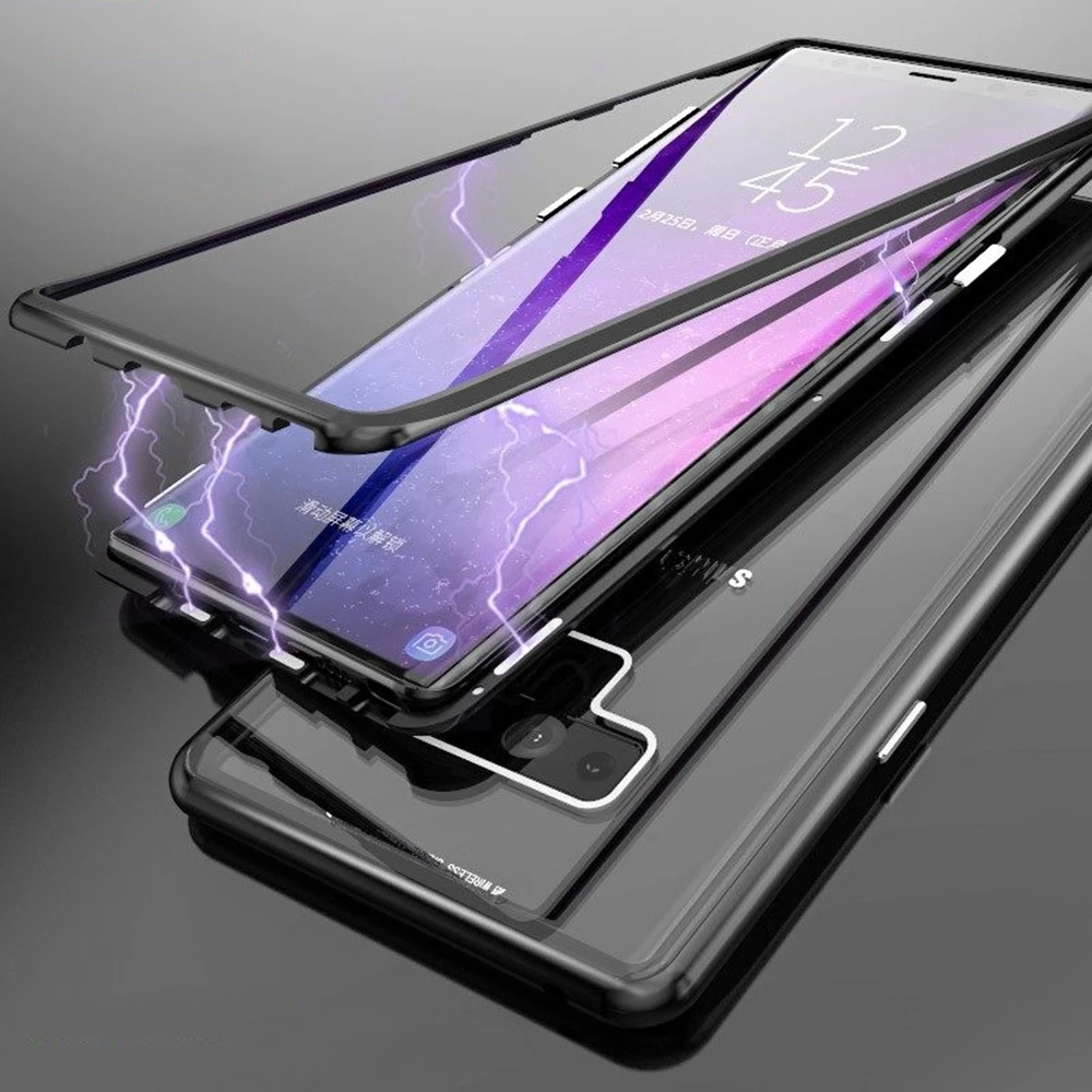

Magneto Magnetic Adsorption Case for Samsung Galaxy S8 S9 plus case light hard PC edge Magnetic phone Case for Samsung note 8 9