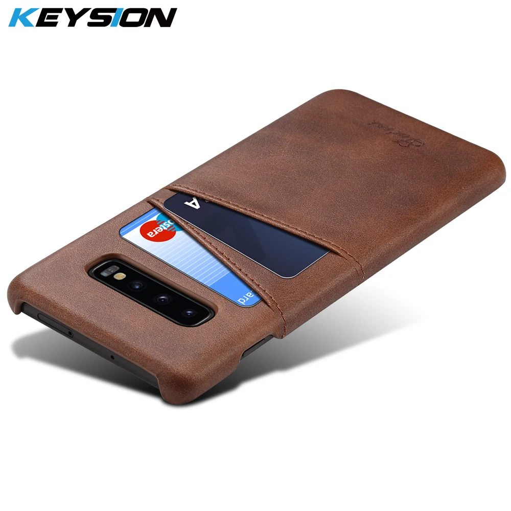 Чехол для телефона KEYSION Samsung Galaxy S10 + S10e кожаный роскошный винтажный кошелек с