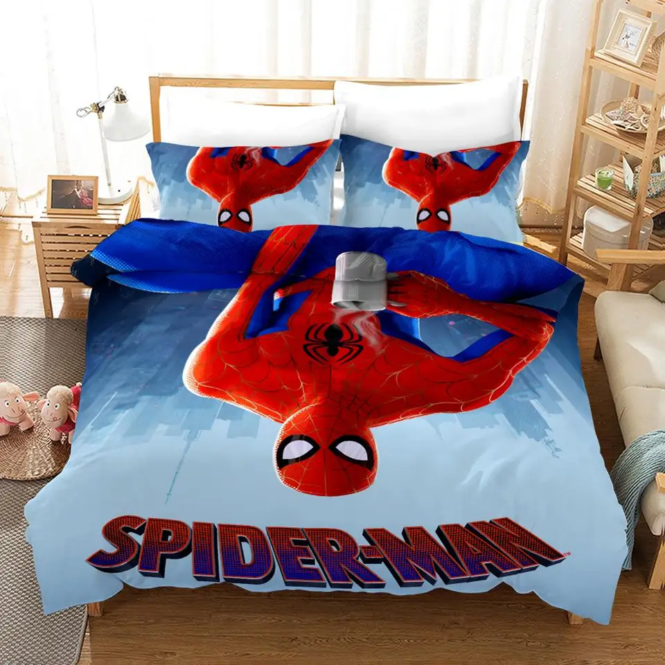 Marvel Hero Spider Man Bedding Set Cal King Size Bed Sheets For Boy S Quilt Duvet Covers Twin Bedspread Children S Summer Queen Bedding Sets Aliexpress
