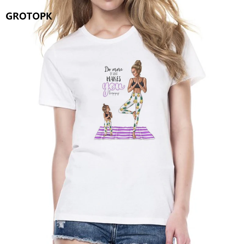 

Mommy's Love Female T-shirt Mom and Daughter Women's Clothing 2019 Vogue Print T Shirt Female Tshirt Cotton Short Sleeve Tops