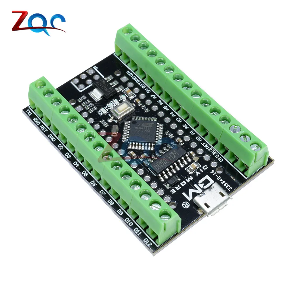 Buy Micro USB Atmega328P Nano V3.0 CH340 USB Driver WithTerminal Adapter Expansion Board 2 in 1 Micro-controller Module for Arduino