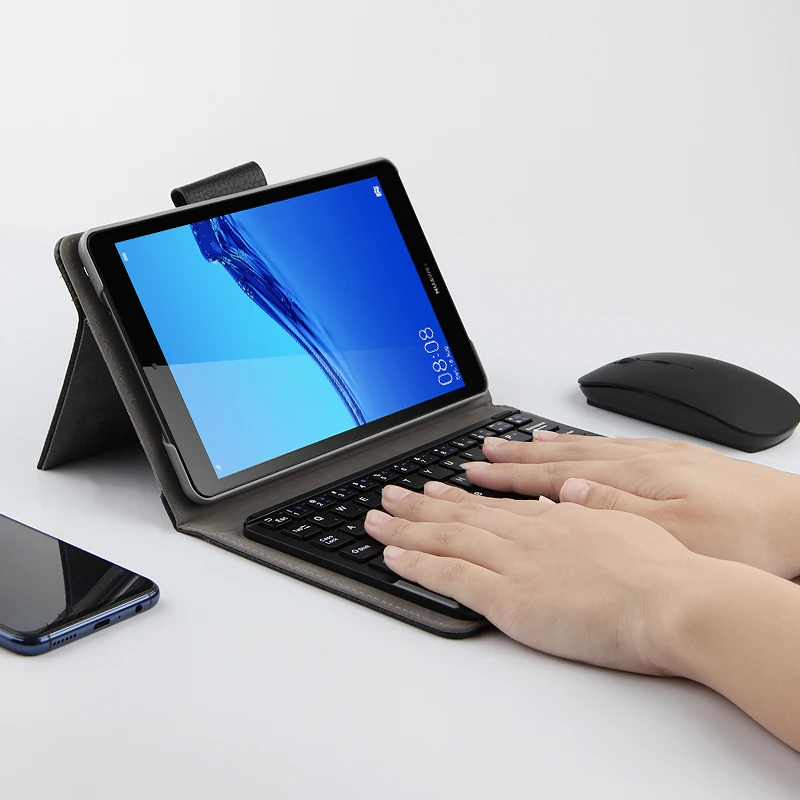 Case For Huawei Mediapad M5 lite 8.0 JDN2-W09 JDN2-AL00 Bluetooth keyboard Protective Cover PU Leat