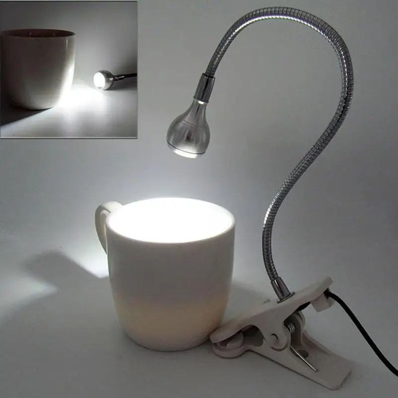Клипса-держатель USB Мощность Led настольная лампа Гибкая ночники свет книга для Спальня Гостиная Светодиодная лампа Escritorio