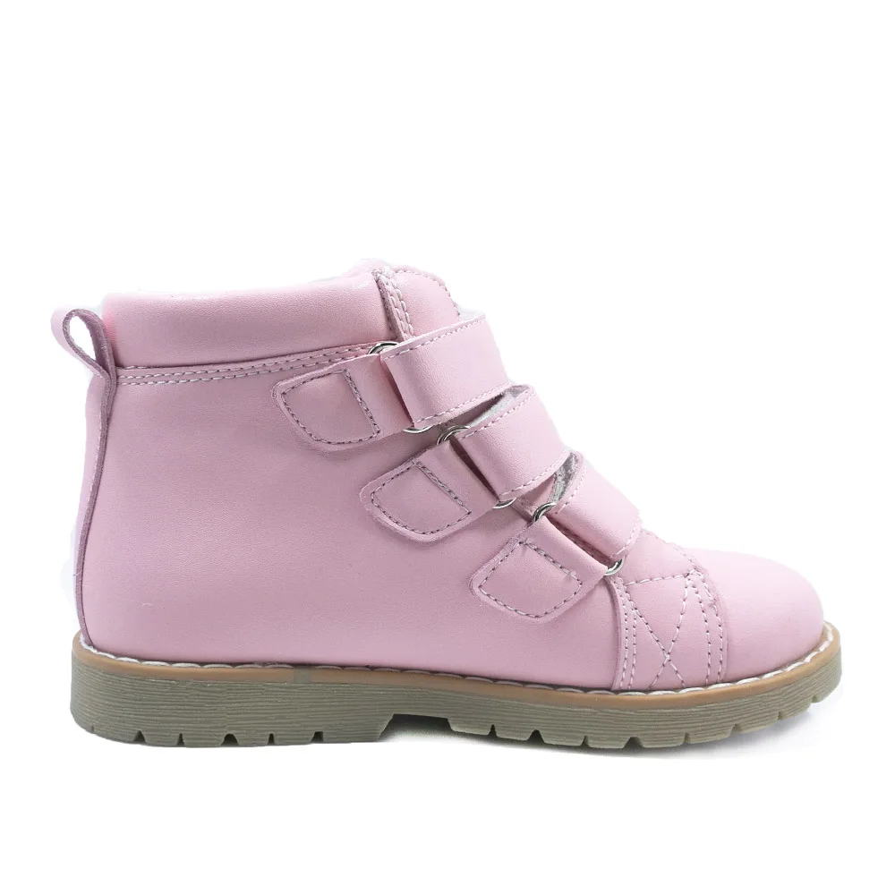 Дети девочки прекрасный розовый Geniune кожаные сапоги малыш цветок украшение ортопедическая обувь кроссовки для детей