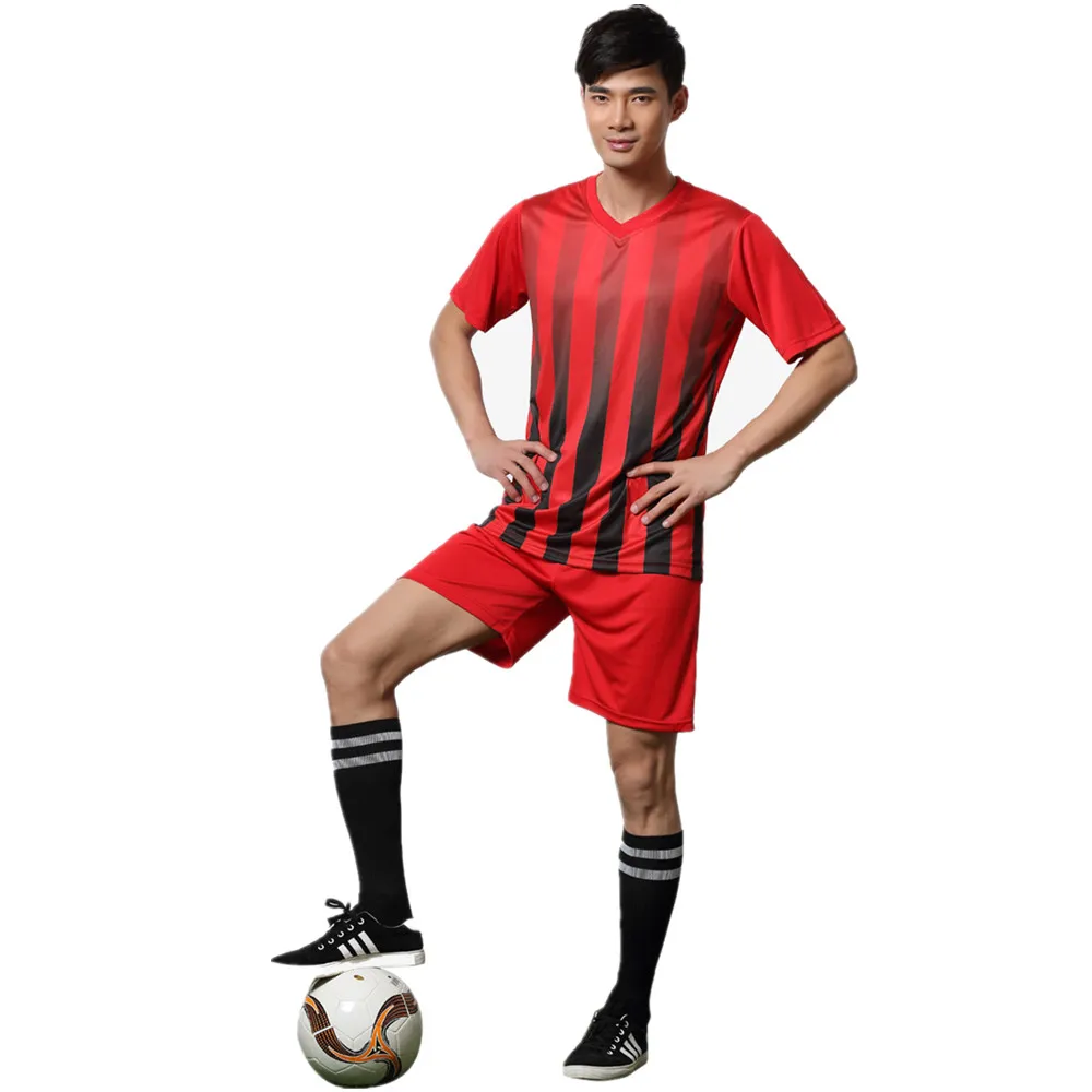 Professional Customize Mens Breathable Soccer Set 2017 quality Adult
