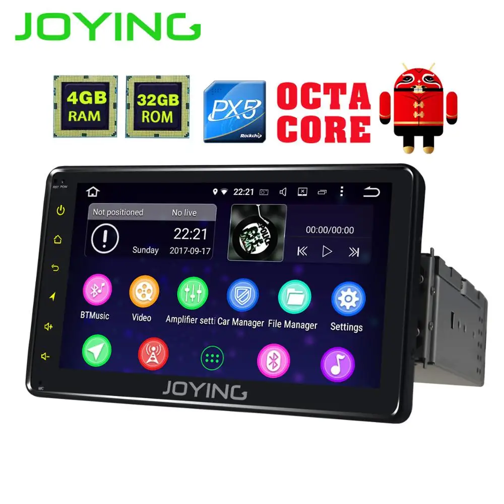 Flash Deal QD JOYING Android 8.0 Car Radio Stereo Single Din 4GB +32GB Universal Head Unit Multimedia Player Support Carplay Video Output 1