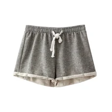 Summer New Women Elastic Waist Tunic Drawstring Elegant Beach Pocket Cuffs Casual Brand Shorts