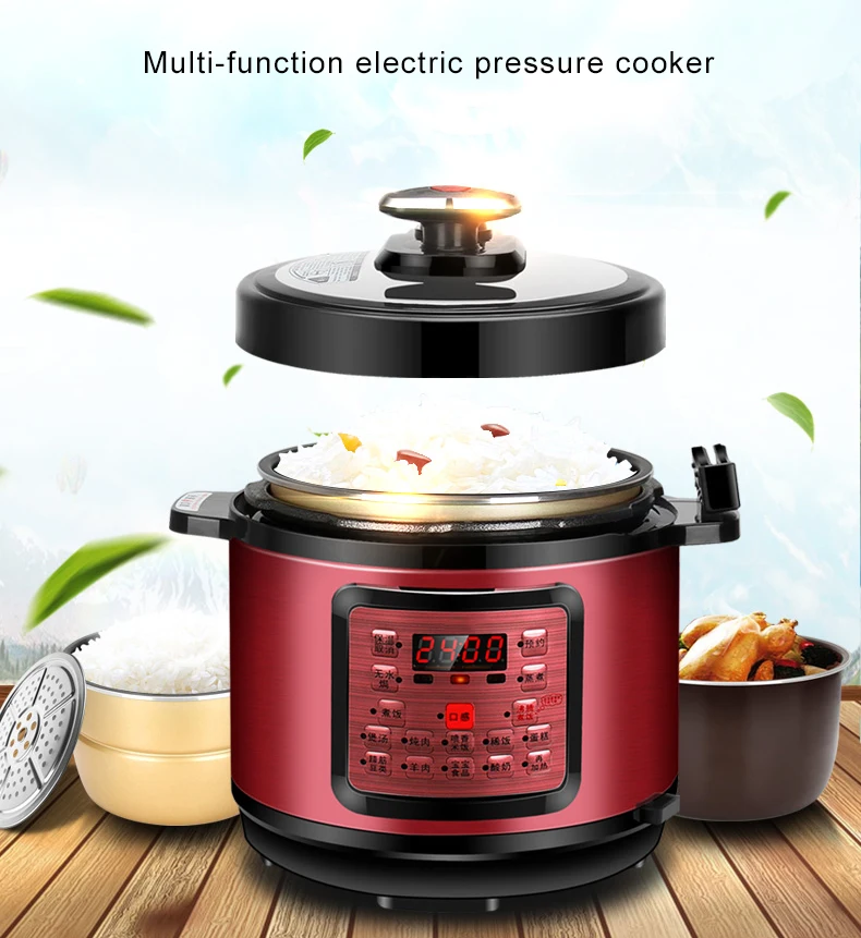 CUKYI Multi-functional программируемый скороварка рисоварка давление 900 Вт медленное приготовление пищи электронная кастрюля 220 В ЕС P