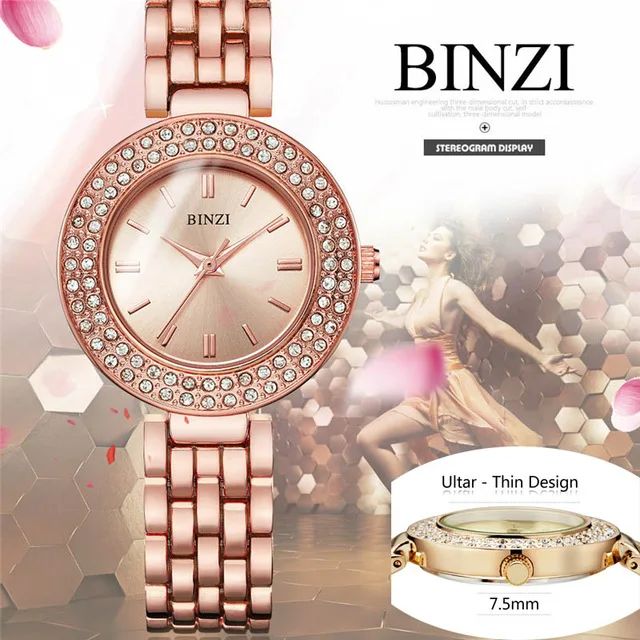 

Relogio Feminino montre femme 2018 New Ladies Bracelet Watch For Women Rhinestone Gold Wrist Watch Top Brand Luxury Female Clock