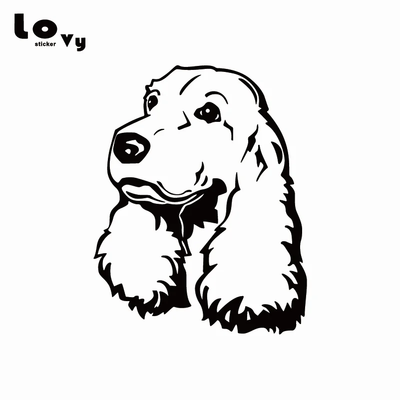 

Cocker Spaniel Dog Vinyl Car Sticker Funny Cartoon Animal Car Decal for Car Window Door Body Decoration CA0299