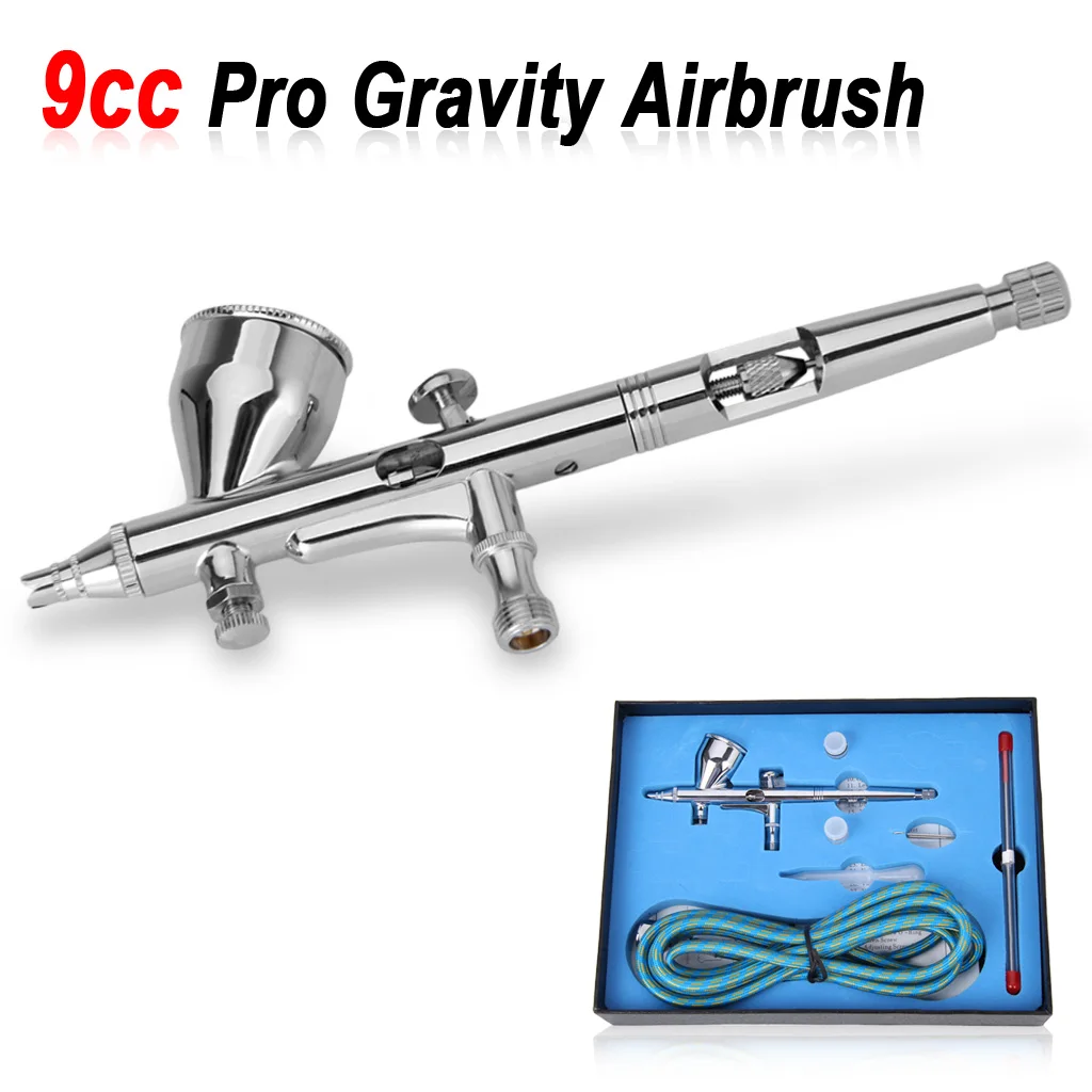 0.25/0.3/0.5mm 9cc Pro Gravity Airbrush Kit Double Action Trigger Air