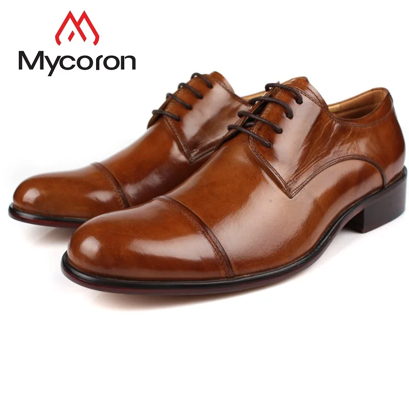 

MYCORON Formal Boots Leather Men Dress Shoes High Quality Pointed Toe Comfort Business Shoes Male Footwear Calcados Masculino