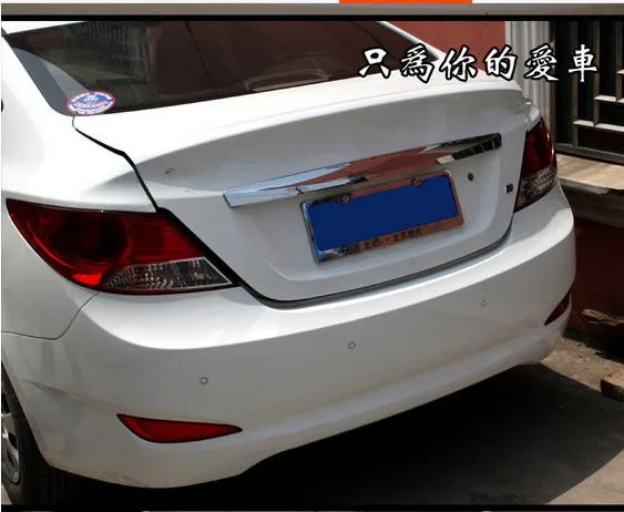 ABS Хромированная Задняя Крышка багажника Накладка для 2010-2011- hyundai VERNA/Solaris 4dr