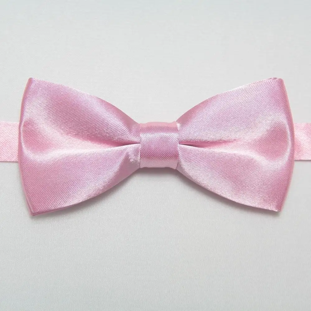 HOOYI/ модный Одноцветный галстук-бабочка галстуки-бабочки для мальчиков - Цвет: Light pink