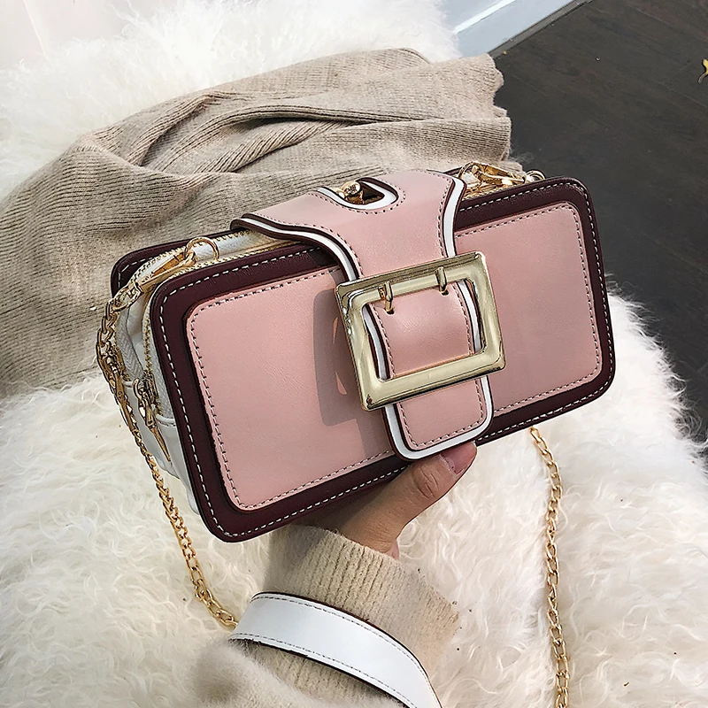 

Multi-layer Luxury Landbag 2019 New High Quality PU Leather Women's Designer Handbag Lock Chain Shoulder Messenger bag Crossbody