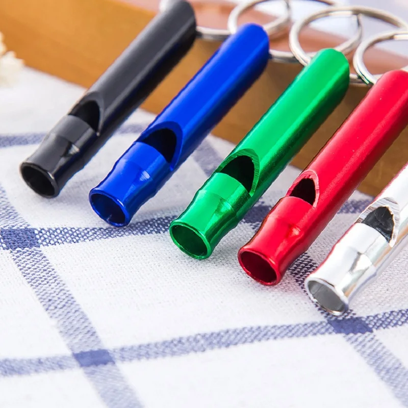 

Outdoor Metal Multifunction Whistle Pendant With Keychain Keyring For Outdoor Survival Emergency Mini size whistles