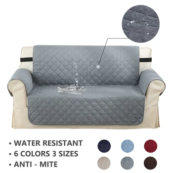 

Waterproof Quilted Sofa Covers For Dogs Pets Kids Water Resistant Anti Slip Couch Cover For Living Room 1/2/3 Seat