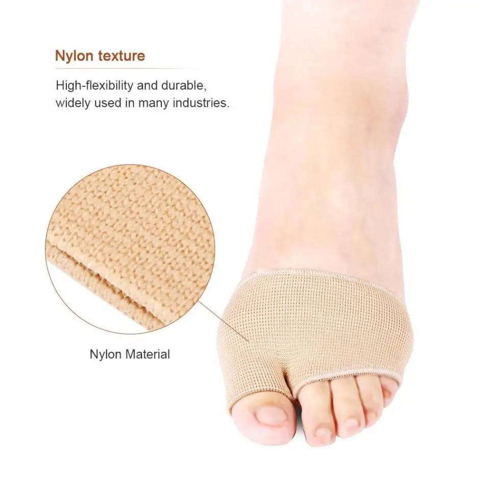 

1 Pair Unisex Gel Toe Sleeve Metatarsal Pain Relief Forefoot Shock Pressure Relief Protection Foot Feet Care Pad For Women