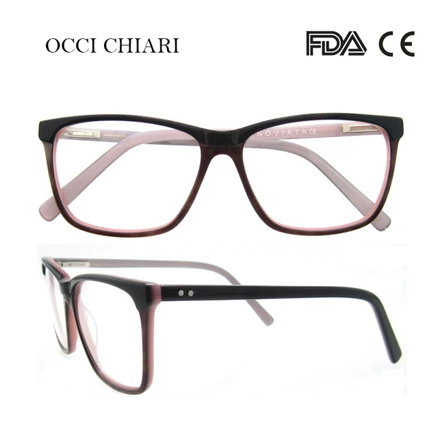 OCCI CHIARI  Fashion Big rim Eyeglasses 54cm For Women Spring Hinge Prescription Lens Medical Optical Glasses Frame W-ZOPPI C2-white