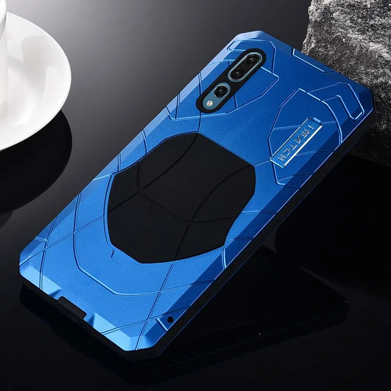 

Luxury Outdoor IMATCH Original For Huawei P30 P20 Pro Case Sports Army Tactical Shockproof Waterproof Metal &Silicone Phone Case