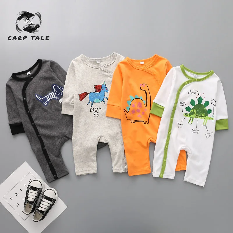 

Cotton Baby Cute Dinosaur Pattern Siamese Tights Unisex Baby Jumpsuit Fashion Boys Girls Long Sleeve Newborn Baby Clothing