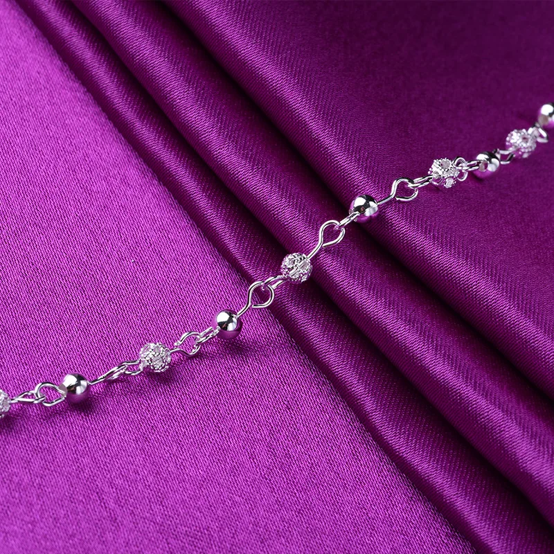 925 пробы, серебряные браслеты с шармами, цепочка, регулируемый браслет для женщин, вечерние, свадебные ювелирные изделия A166