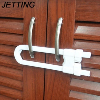 

JETTING 1Pcs Baby Safety Lock Kids Child U Shape Cabinet Locks Children Protection Cupboard Security Door Lock kid safety