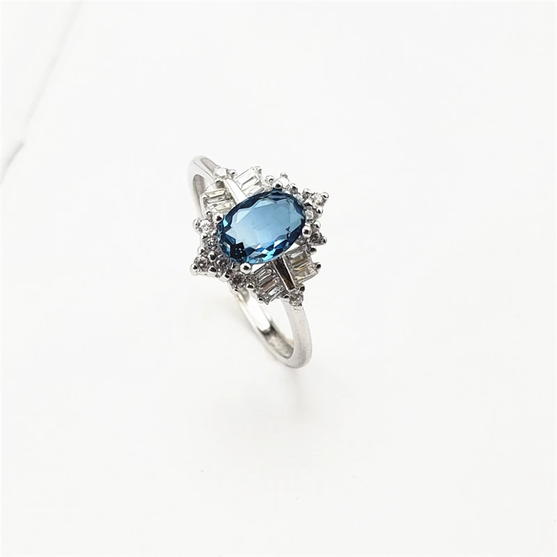 Натуральный кристалл драгоценный камень, настоящее 925 пробы, серебро, бриллиант, винтажное женское кольцо, S925 Настоящее чистое серебро, синее/кольцо из драгоценного фиолетового камня