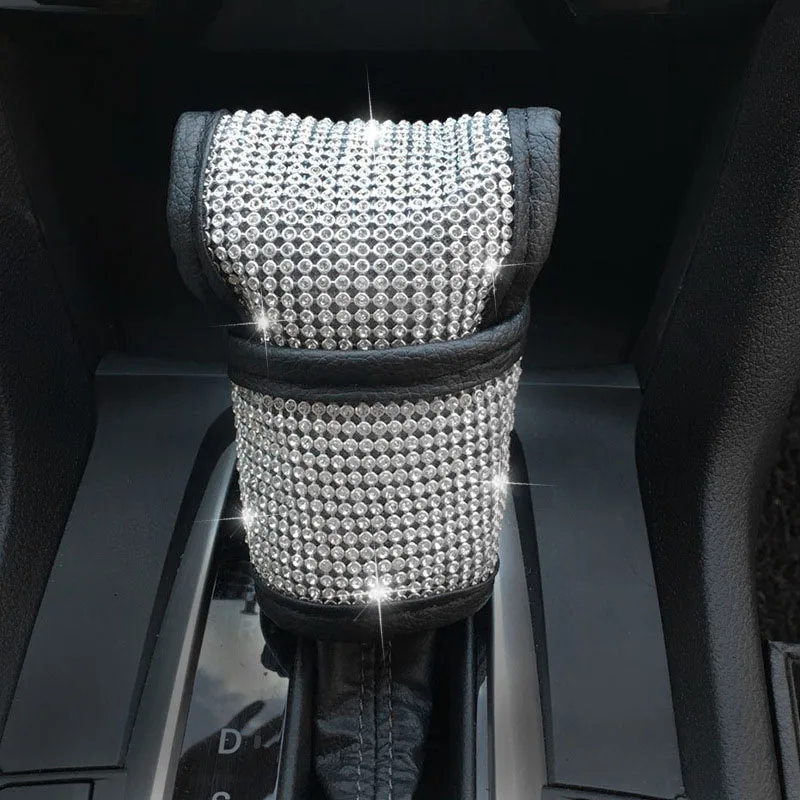 

1Pc Auto Car Bling Crystal Inner Decorative Speed Shift Knob Wrap Part Accessory
