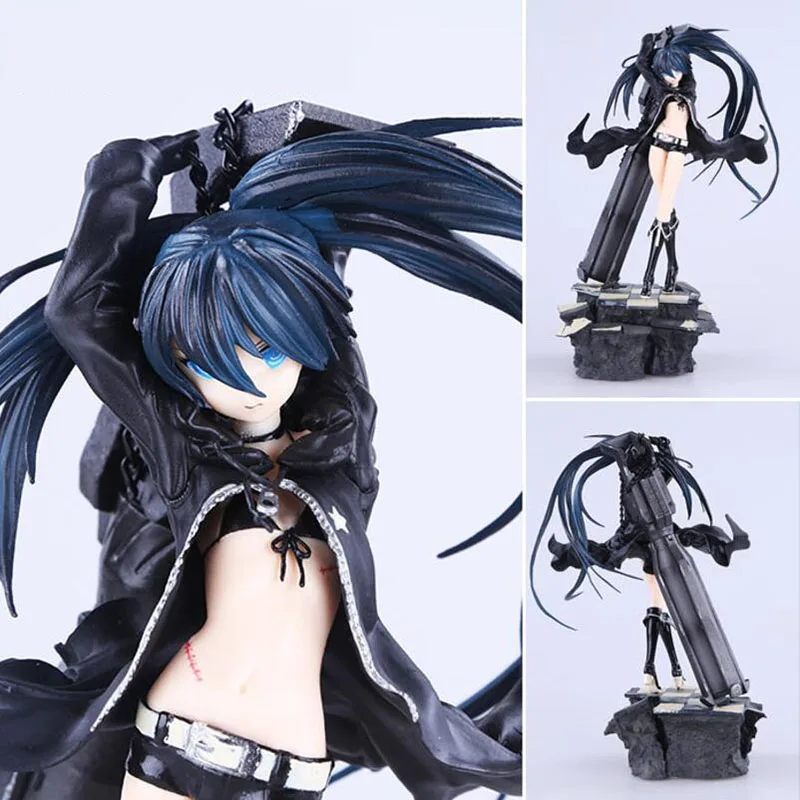 

29cm Japanese Sexy Anime Figure Black Rock Shooter Dark Miku Teenager Ver Anime Figure Hatsune The Cannon TOY Model