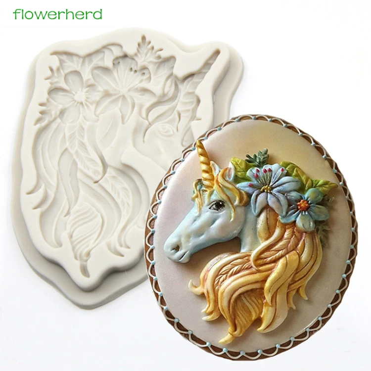 

Unicorn Mould Cake Decorating Moulds Tools Silicone Cake Mold Perfect for Cupcakes and Cookies