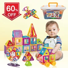 New Magnetic Íman De Plástico Modelo de Blocos de Construção Educacionais Tijolos de Construção DIY Brinquedos Para Crianças Magnético Set Designer
