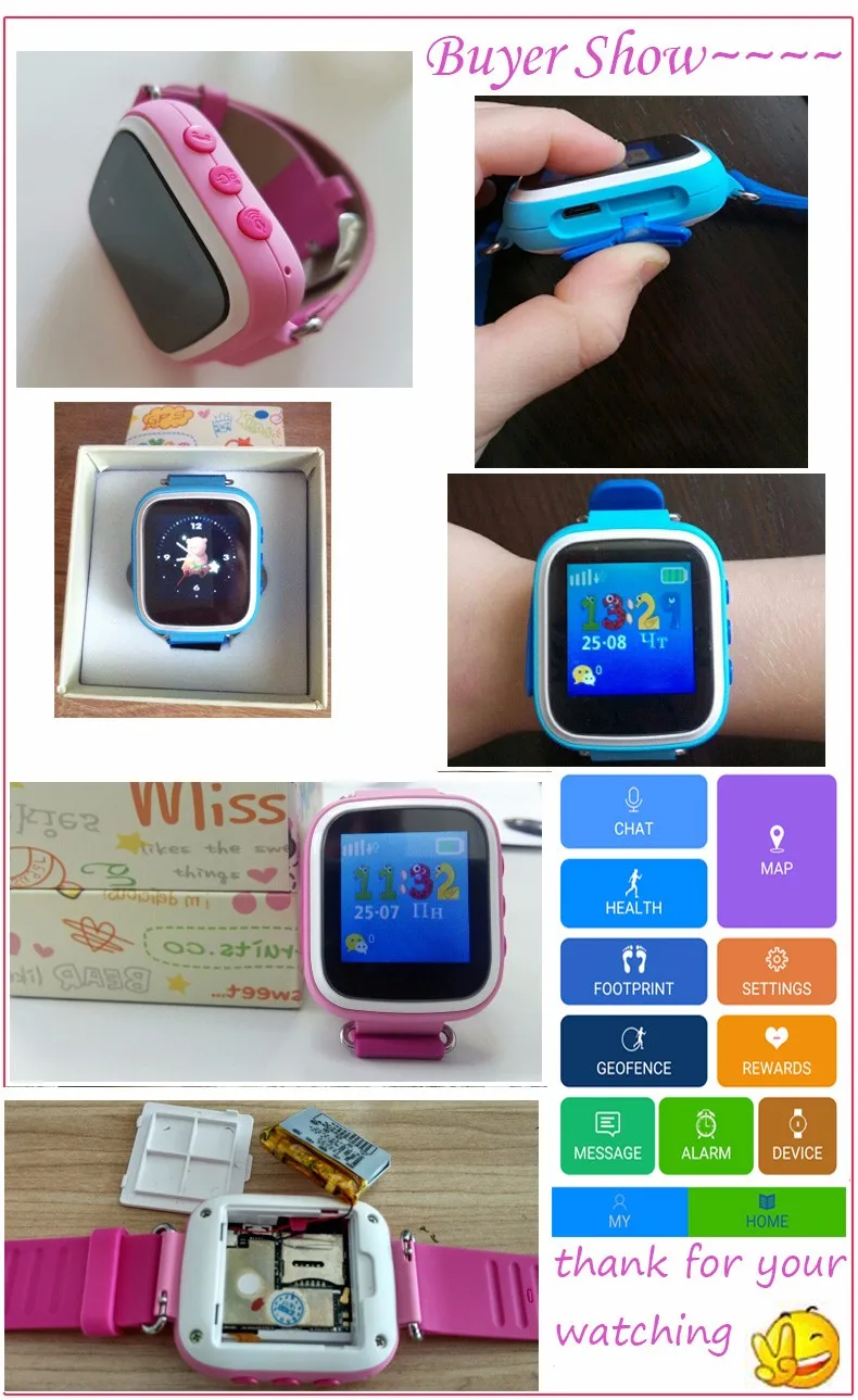 DHL10pcs/лот малыш gps умные часы-браслет с поддержкой SOS устройство для определения местоположения устройства трекер для малыша безопасный анти-потерянный монитор младенца подарков Q80