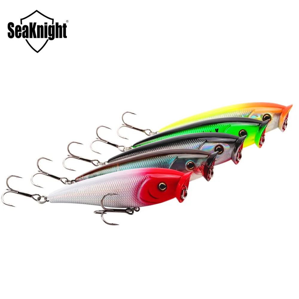 SeaKnight SK029 Popper Wobbler Fishing Lure 1PC 95mm 14.5g 2 Hooks Floating Artificial Bait Topwater Fishing Tackle