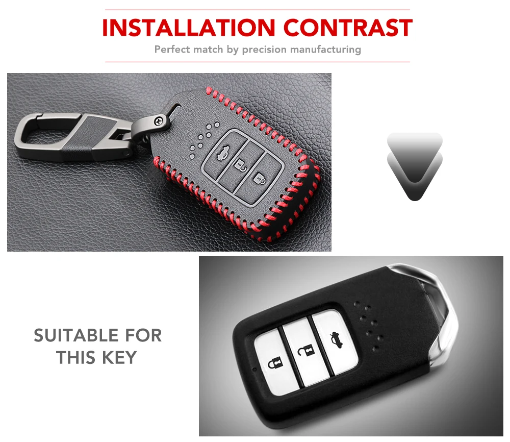 Key-Shape 3 Button Car Key Case Cover For Honda Accord 9 Crider City 2015 HRV CRV Vezel Spirior Odyssey Civic Fit Jade key case,key case cover,remote control case cover