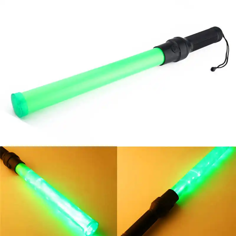 Powerful led flashlight Traffic Safety 3 Modes Traffic Baton Light Fluorescent Sticks by 2 x D batteries #3S27 (9)