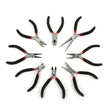 

8 Style Mini Flat Pliers Tools Kit Carbon Steel Modeling Jewelry Making Beading Wire Cutter Repair Tools Set