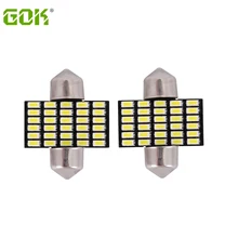 10 pces carro led dome festão 29mm 30smd led 3014 c5w led 29mm festão led lâmpada luz de leitura da placa de licença
