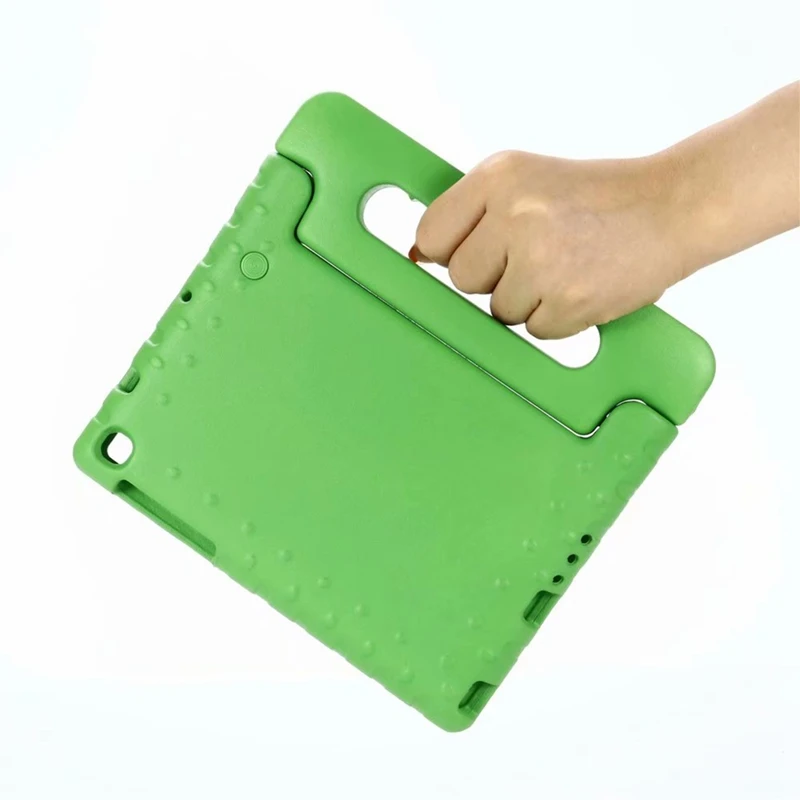 Чехол для Samsung Galaxy Tab A SM-P200 SM-P205 8," нетоксичный EVA полный корпус противоударный чехол для планшета дети Ручка Стенд чехол - Цвет: Зеленый