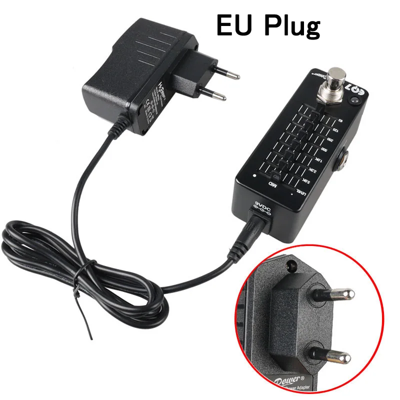 Mini EQ 7 Guitar Equalizer Effect Pedal 7 Band EQ True Bypass With DC