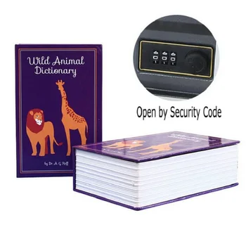 

Passwod Safe Box Book Money Hidden Secret Security Safe Lock Cash Money Storage Jewellery key Locker For Kid Gift