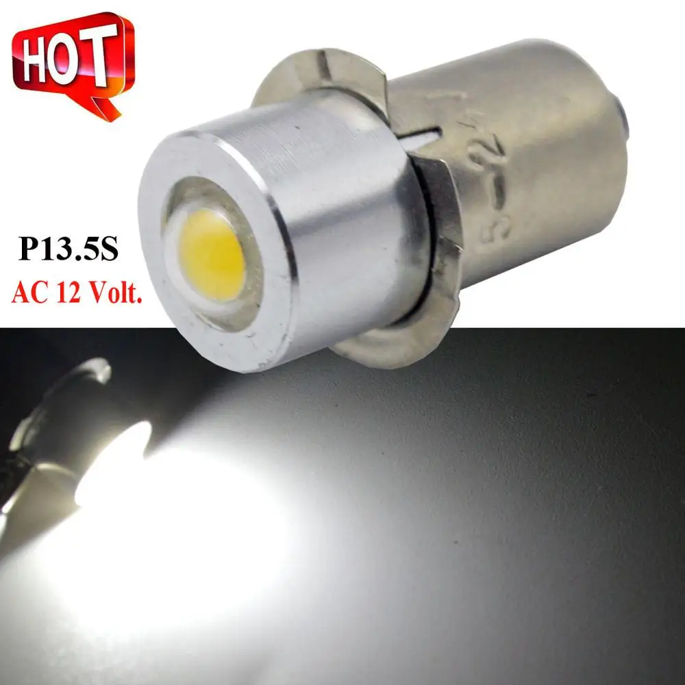 1 шт. P13.5S PR2 Высокая мощность 1 Вт COB светодиодный обновленная лампа для Maglite AC4.5V 6 в 12 В светодиодный конверсионный комплект для C/D фонарей фонарь - Испускаемый цвет: AC12V 6K