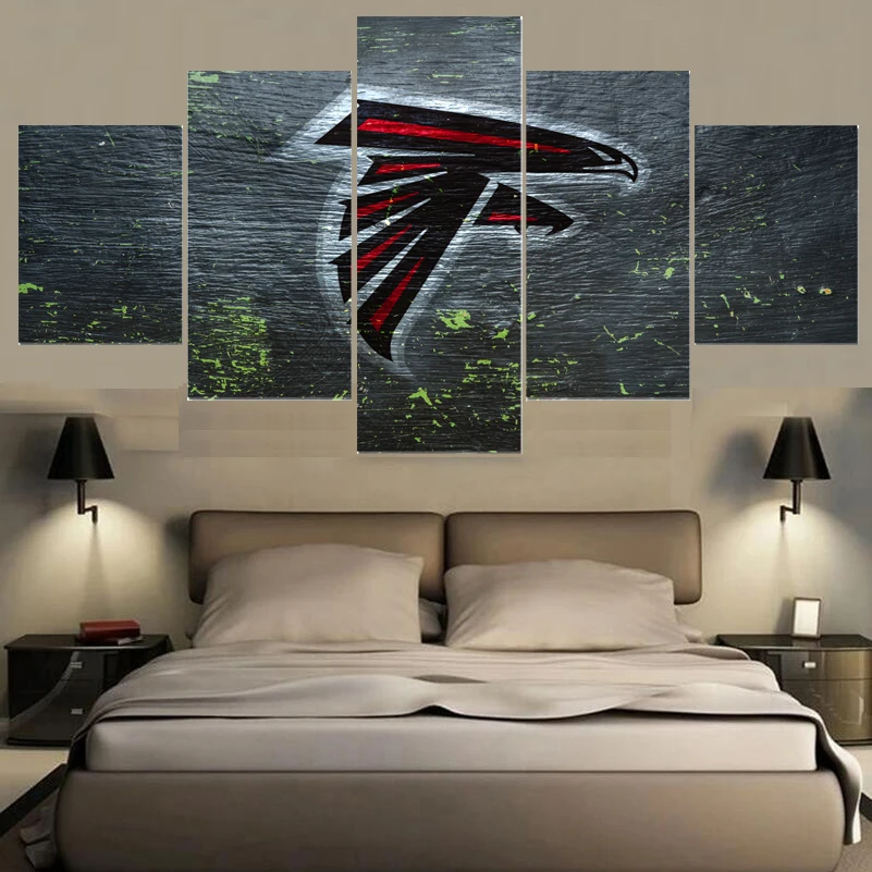 

5D Full DIY 5 Panel 5d diamond painting Atlanta Falcons 5 Panel Cross Stitch Mosaic Rhinestone Decor Christmas gift